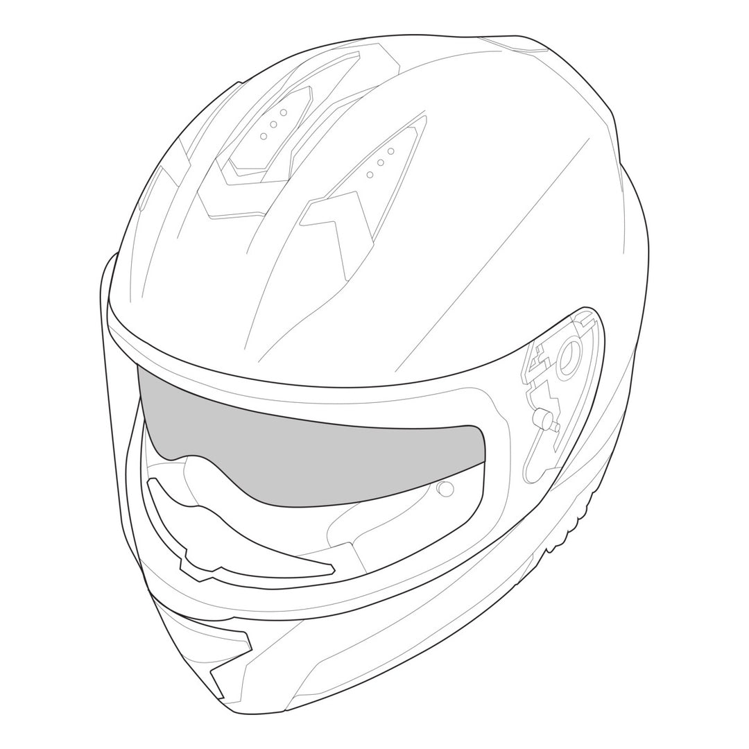 iXS iXS Visier Rapid 2.0 FF Helm Sonnenblende innen grau-transparent