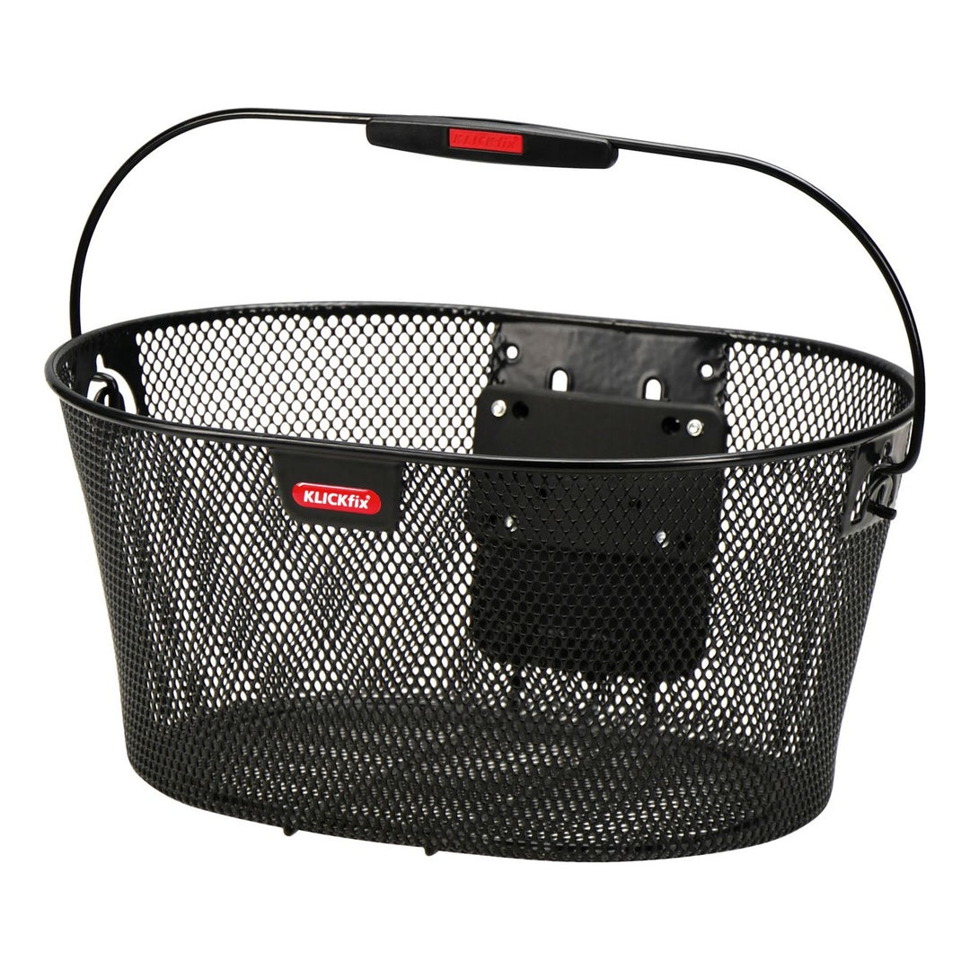 Klickfix Lenkerkorb OVAL schwarz mit Platte 16L 