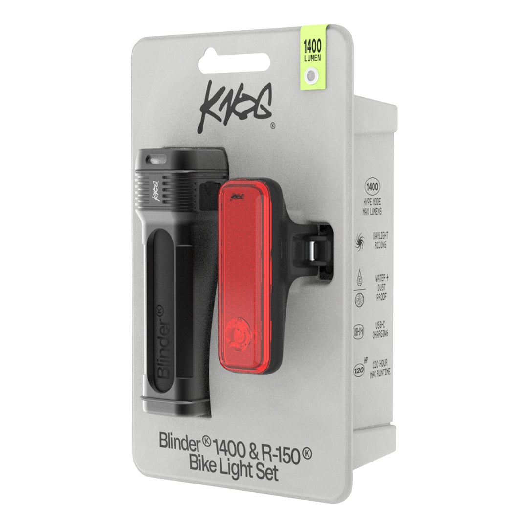 Knog Lichtset Blinder 1400 &amp; Blinder R150 schwarz