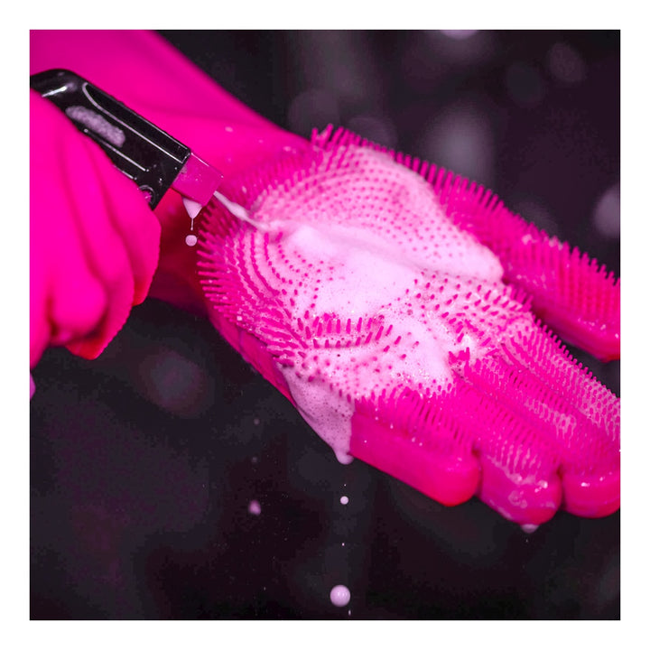 Muc-Off Deep Scrubber Gloves pink