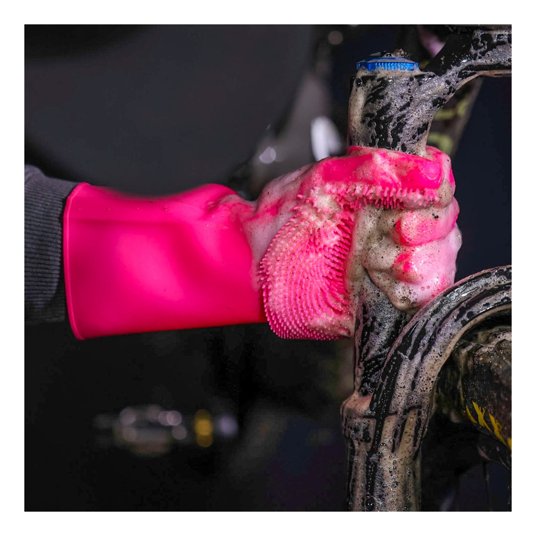 Muc-Off Deep Scrubber Gloves pink