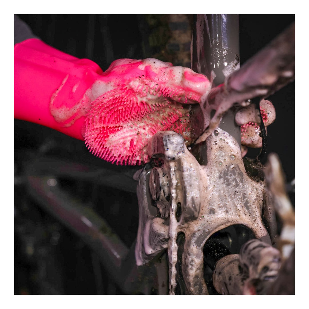 Muc-Off Deep Scrubber Gloves pink