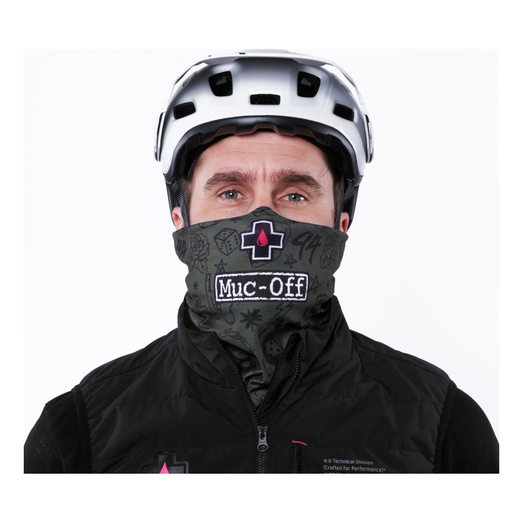 Muc-Off Lightweight Neck Gaiter green punk grün