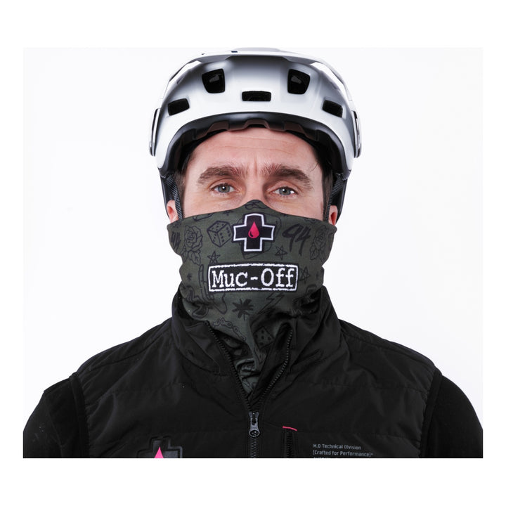 Muc-Off Lightweight Neck Gaiter green punk grün