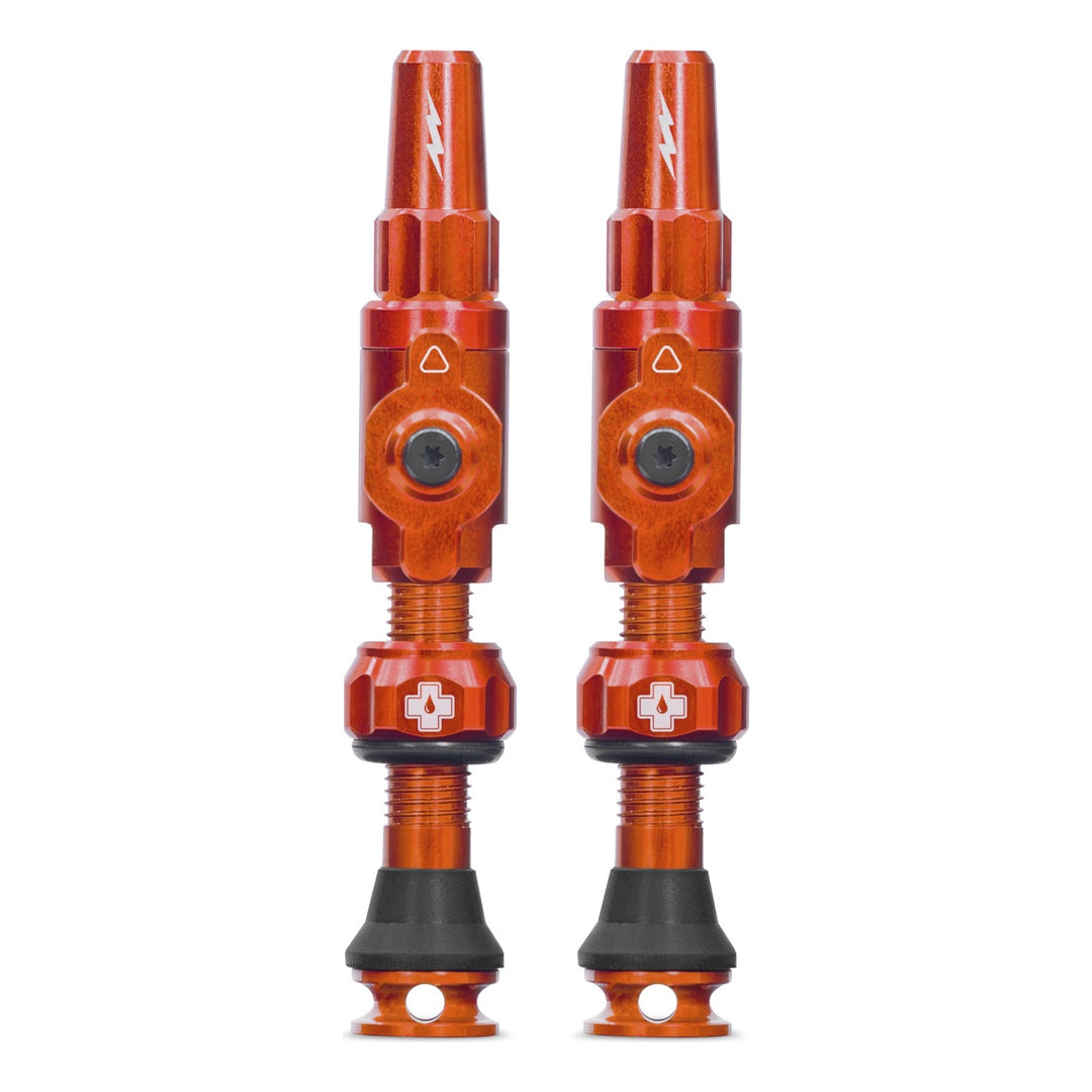 Muc-Off Tubeless Valves Big Bore Lite orange