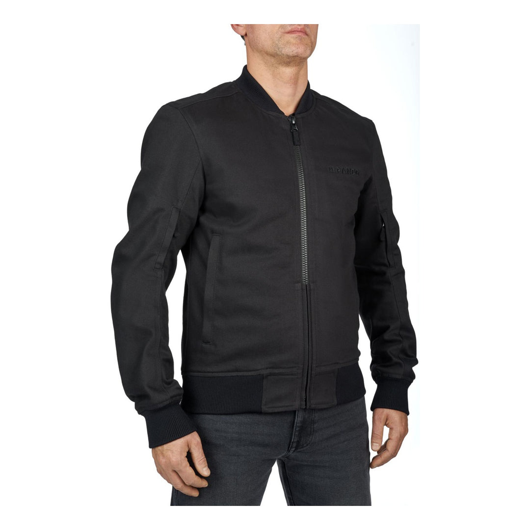 Pando Moto Jacke Ventura AA Denim Bomber schwarz