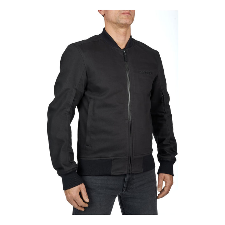 Pando Moto Jacke Ventura AA Denim Bomber schwarz