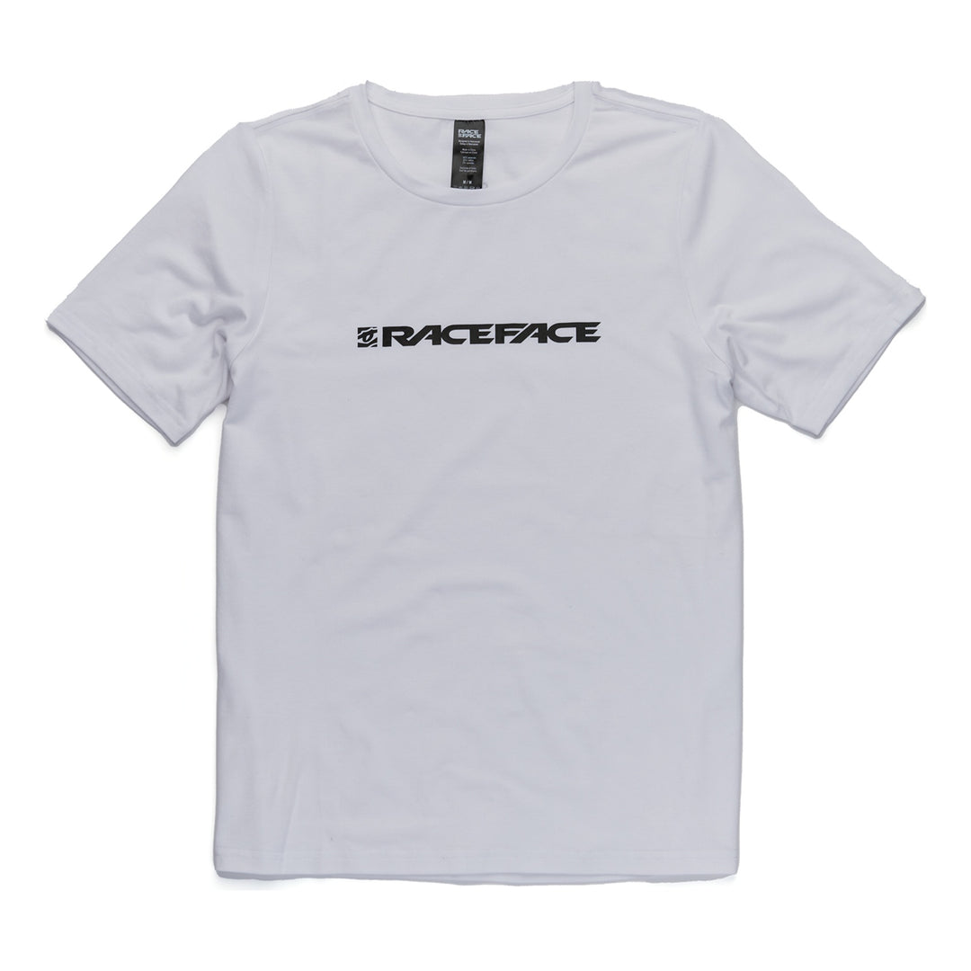 Race Face Classic Logo SS Tee white