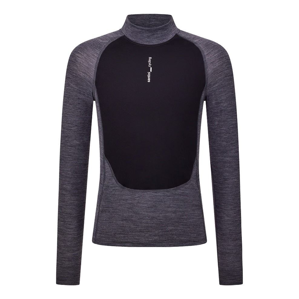 Santini Funktionsshirt langarm Power Shield Wool unisex Grau