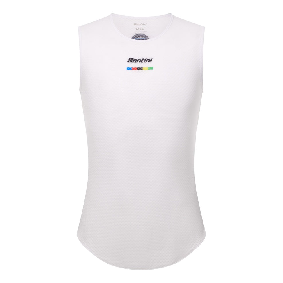 Santini Funktionsshirt Tank Top UCI Rainbow World Champion Weiss