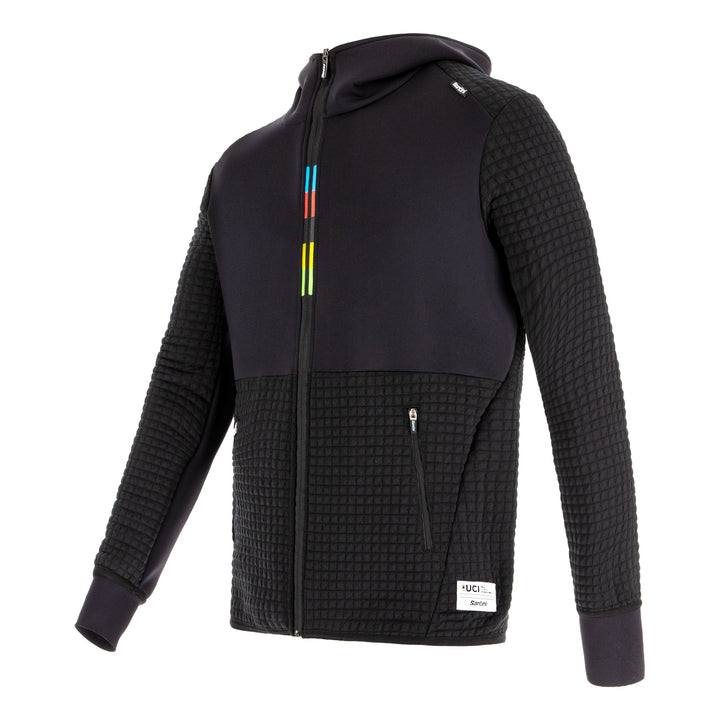 Santini Hoodie UCI Rainbow World Champion Groove Schwarz