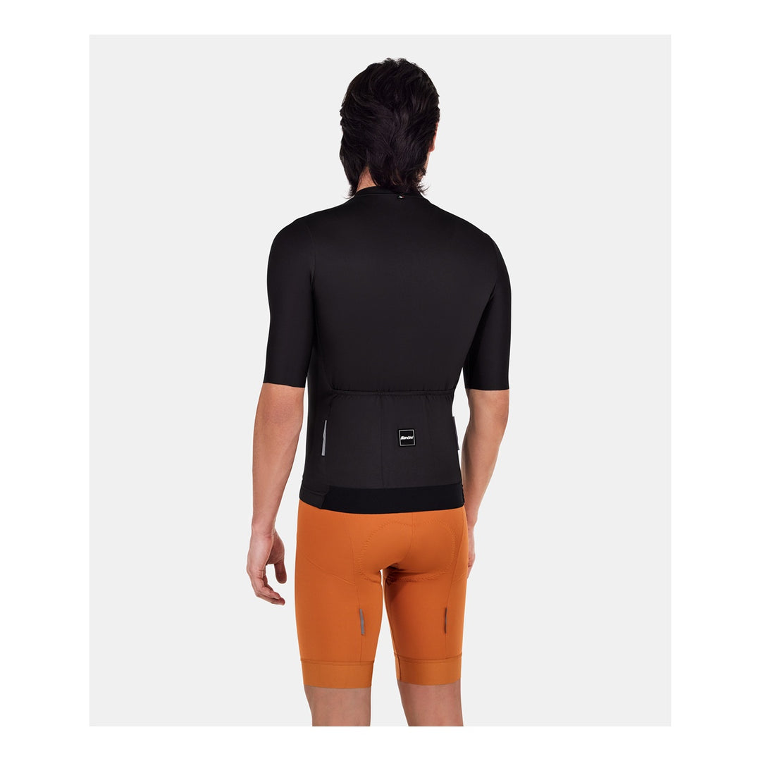Santini Kurzarmtrikot RTR Unisex Schwarz
