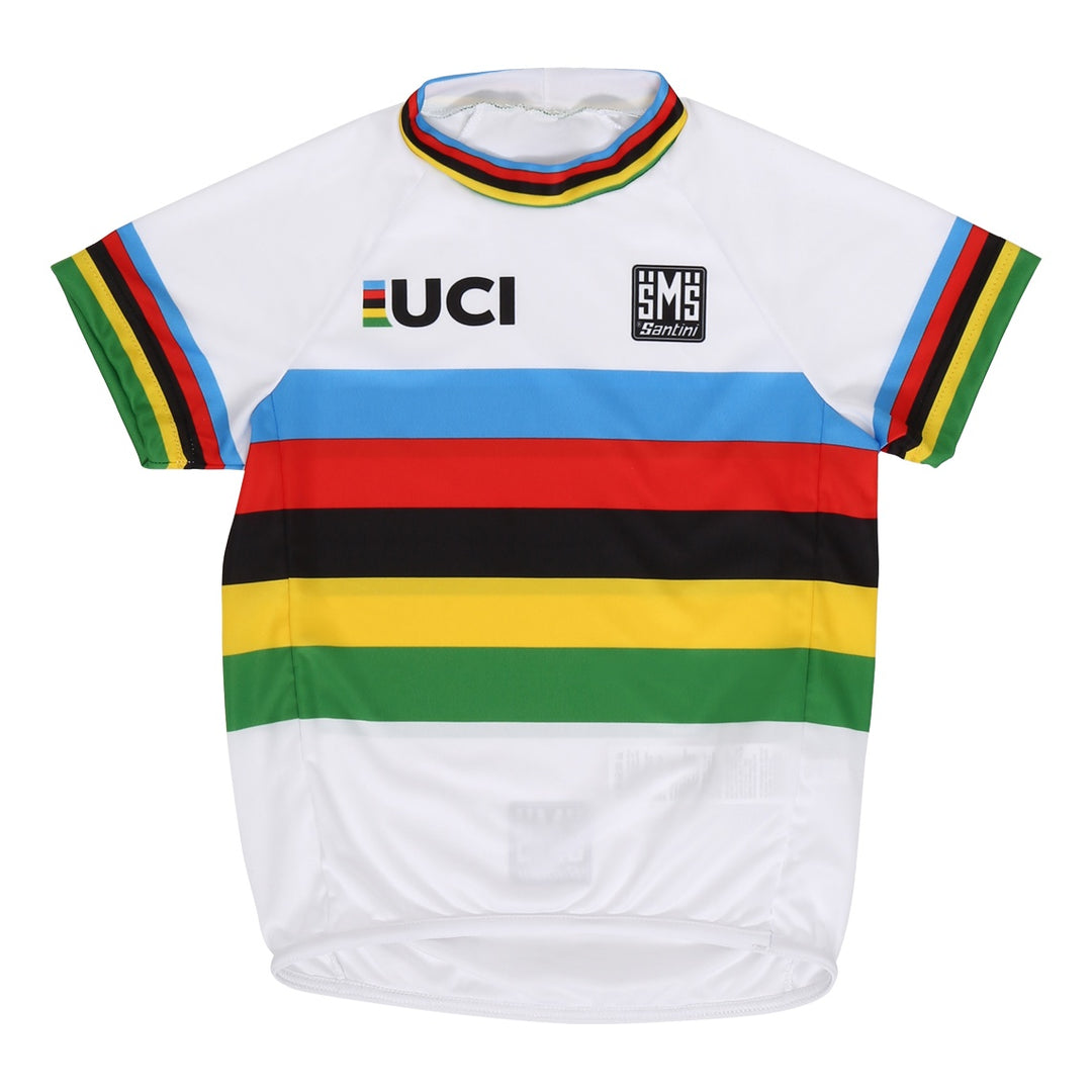 Santini Kurzarmtrikot UCI Rainbow World Champion Baby Weiss