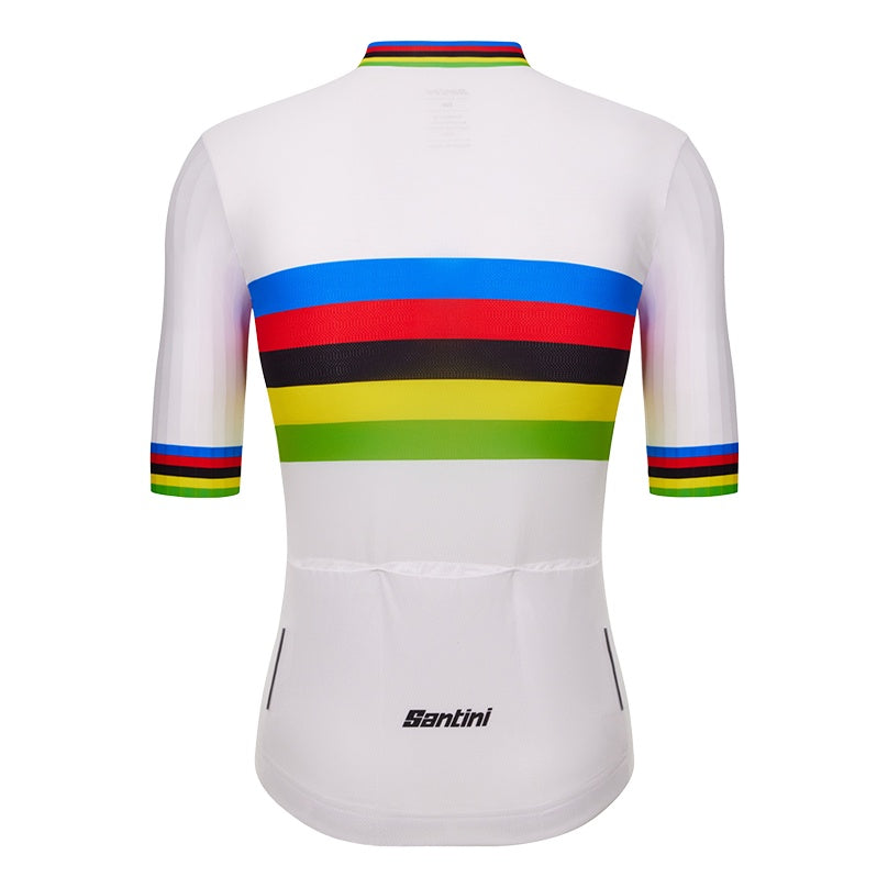 Santini Kurzarmtrikot UCI Rainbow World Champion Unisex Weiss