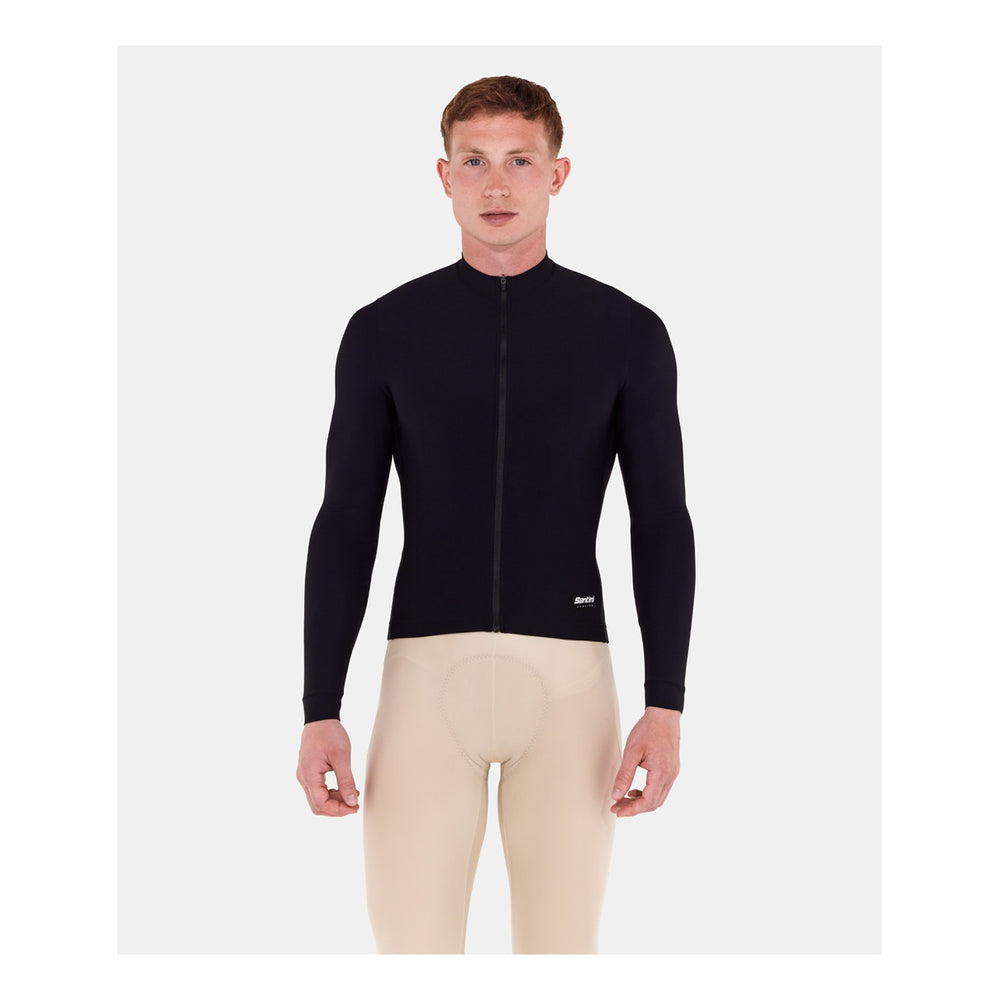 Santini Langarmtrikot RTR Unisex Schwarz