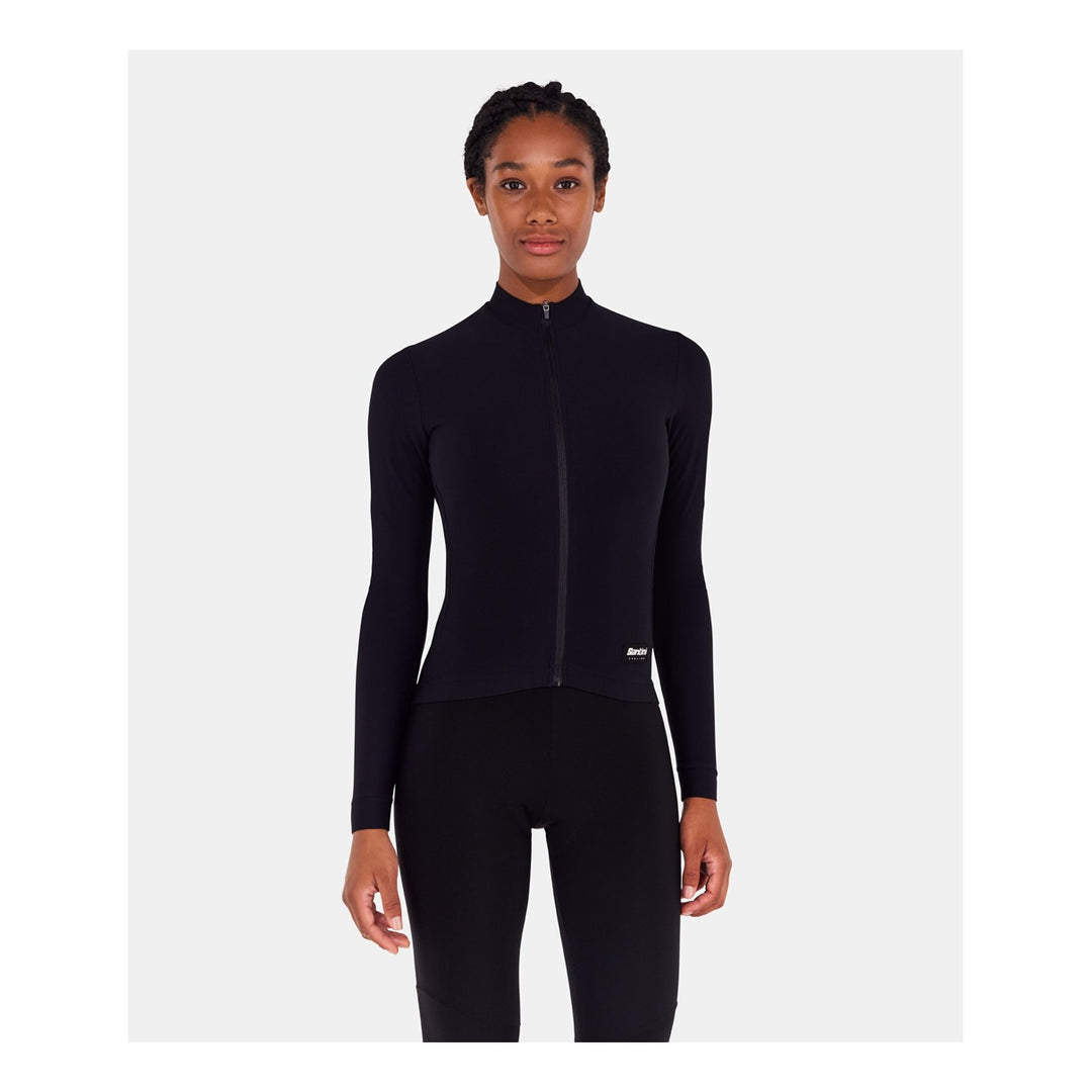 Santini Langarmtrikot RTR Unisex Schwarz