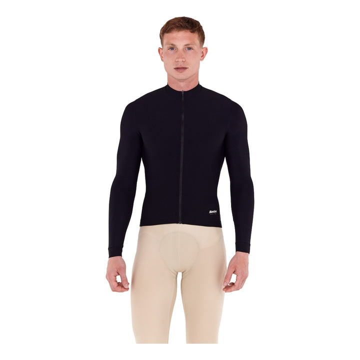 Santini Langarmtrikot RTR Unisex Schwarz
