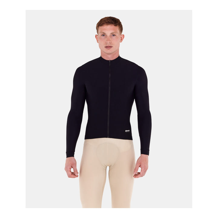 Santini Langarmtrikot RTR Unisex Schwarz