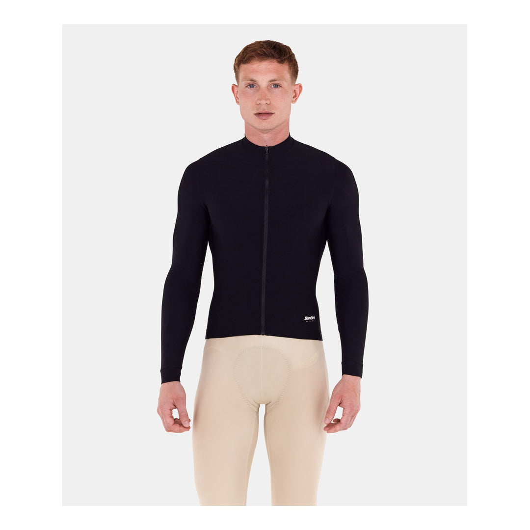 Santini Langarmtrikot RTR Unisex Schwarz