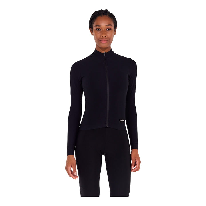 Santini Langarmtrikot RTR Unisex Schwarz
