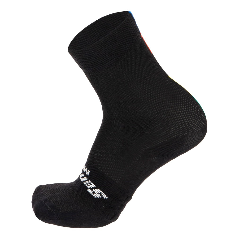 Santini Sommer-Socken High Profile UCI World Champion Schwarz