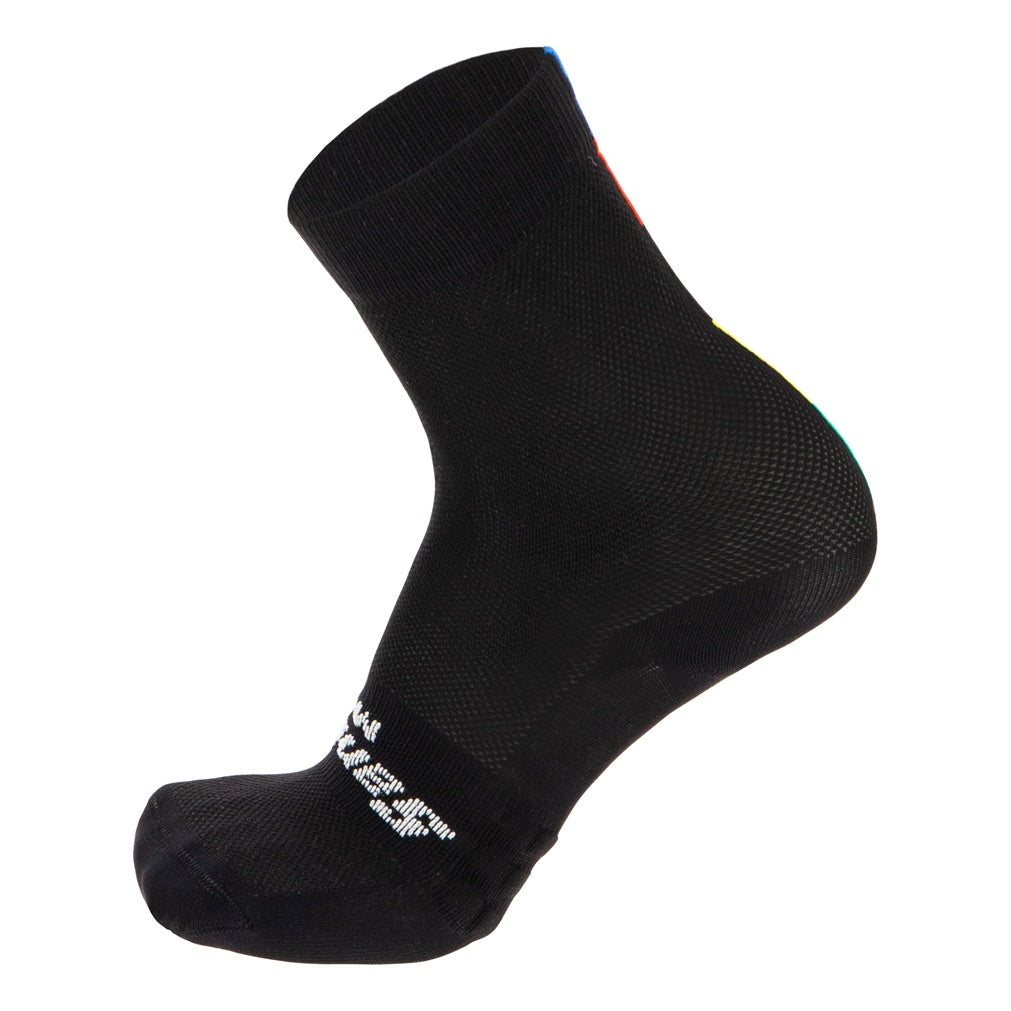 Santini Sommer-Socken High Profile UCI World Champion Schwarz