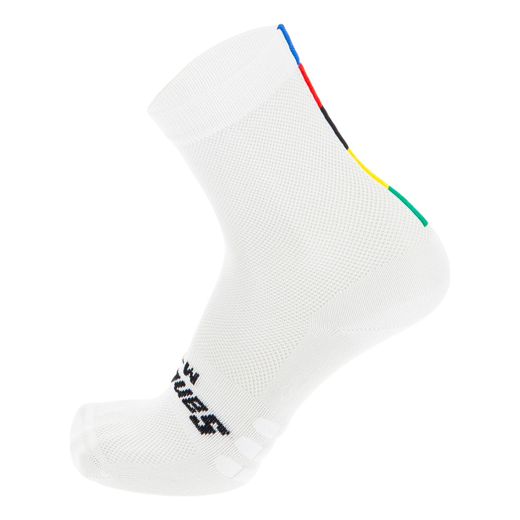 Santini Sommer-Socken High Profile UCI World Champion Weiss