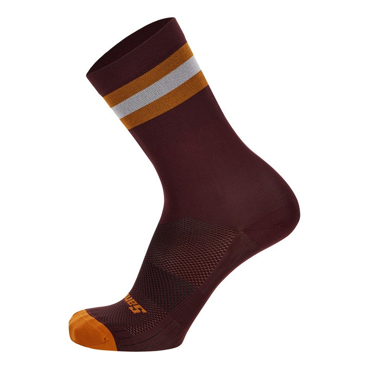 Santini Sommer-Socken lang Bengal Herren Burgundy