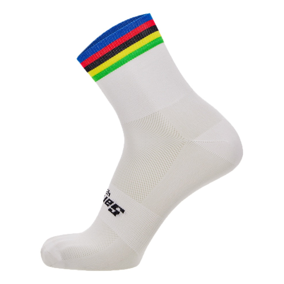 Santini Sommer-Socken UCI World Champion Weiss