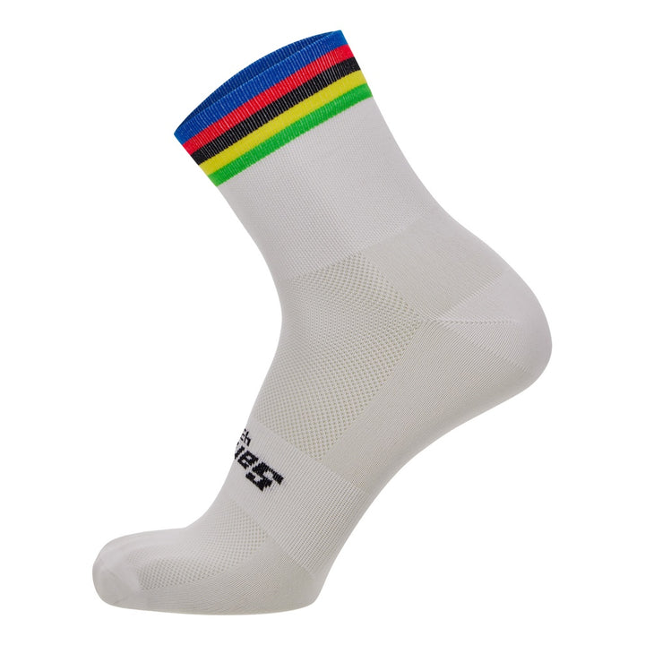 Santini Sommer-Socken UCI World Champion Weiss
