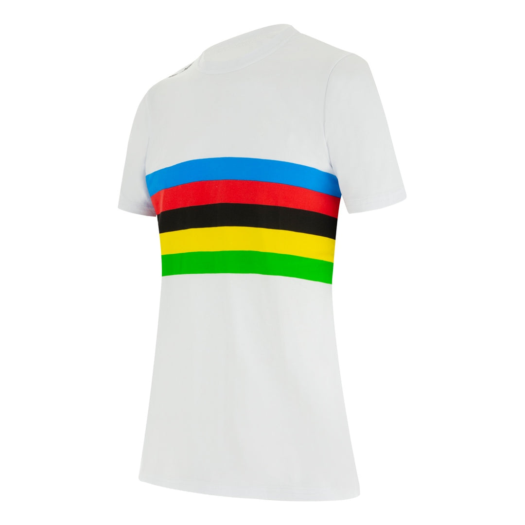Santini T-Shirt UCI Rainbow World Champion Damen Weiss