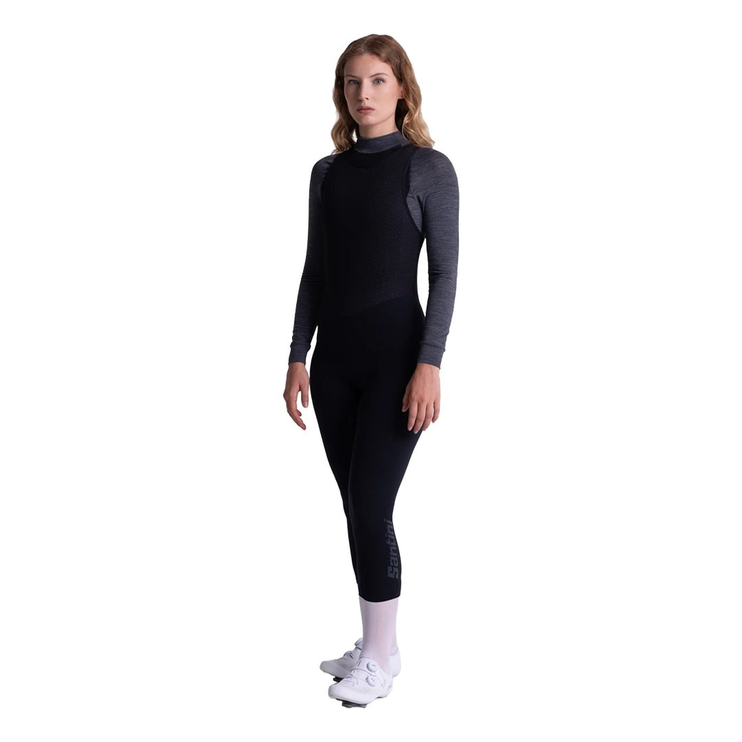 Santini Trägerhose 7/8 Unico Damen Schwarz