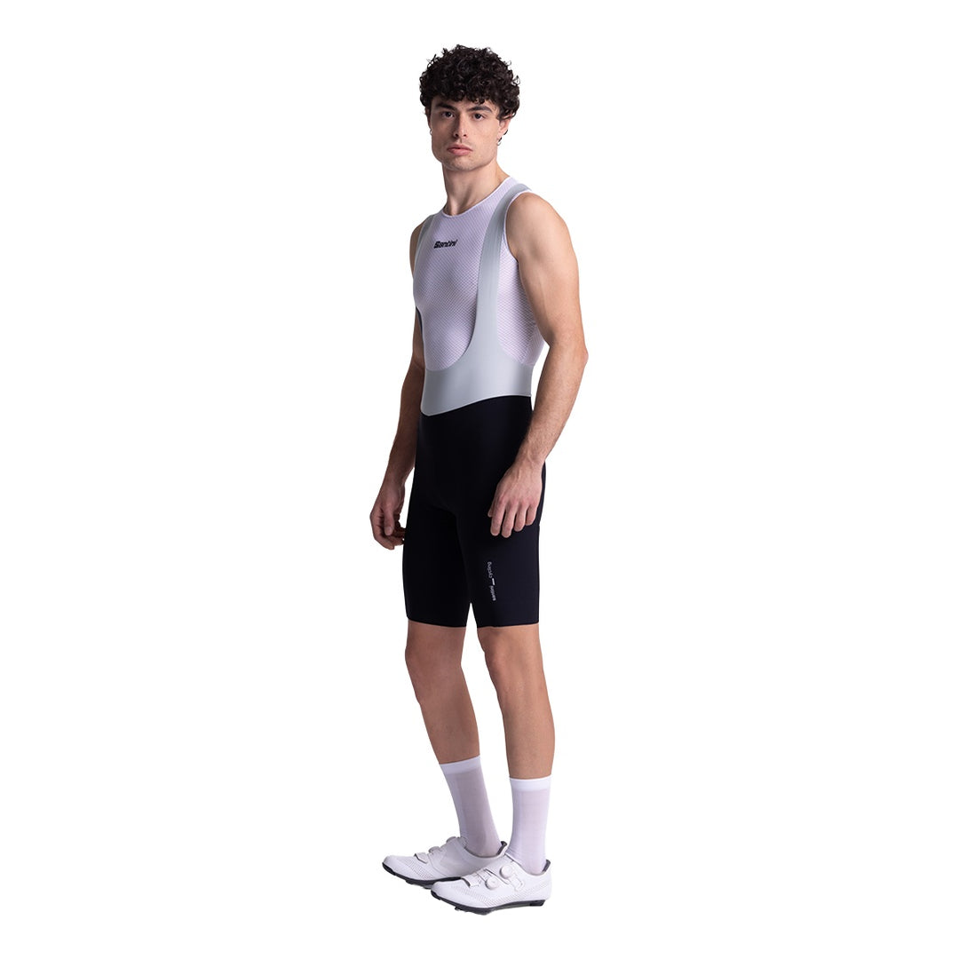 Santini Trägerhose kurz Aero Race Herren Schwarz
