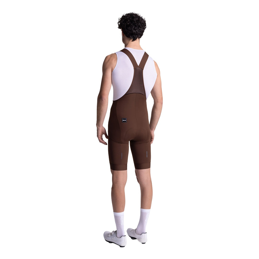 Santini Trägerhose kurz RTR Herren Cioccolato