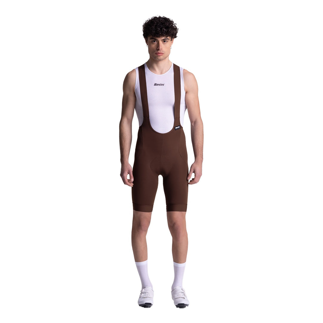 Santini Trägerhose kurz RTR Herren Cioccolato
