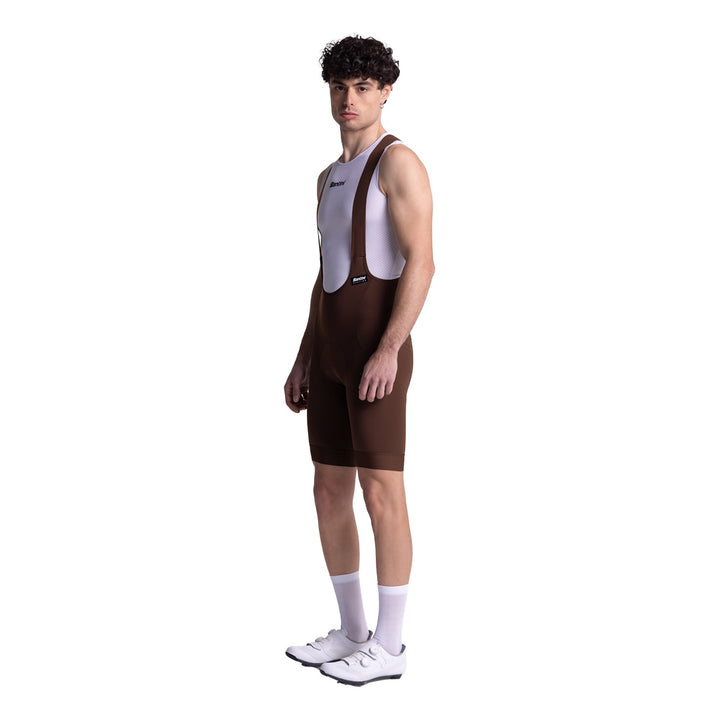 Santini Trägerhose kurz RTR Herren Cioccolato