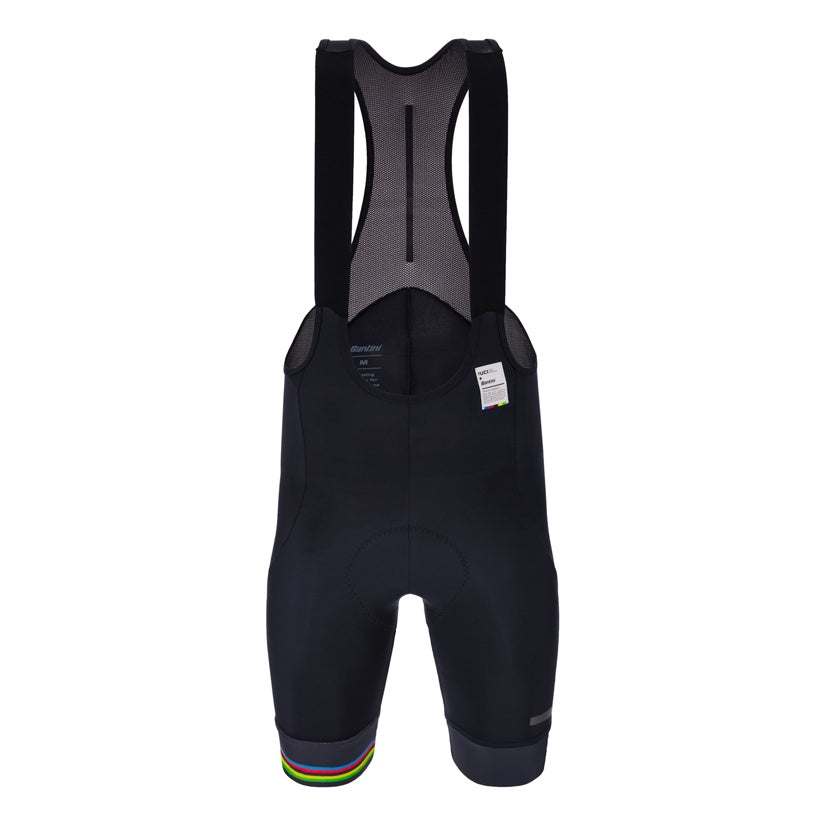 Santini Trägerhose kurz UCI Rainbow World Champion Herren Schwarz