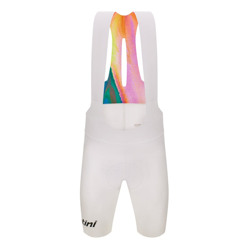 Santini Trägerhose kurz Unico 2025 Herren Weiss