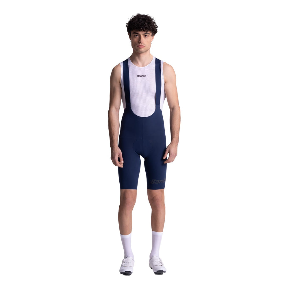 Santini Trägerhose kurz Unico Edge Herren Blau