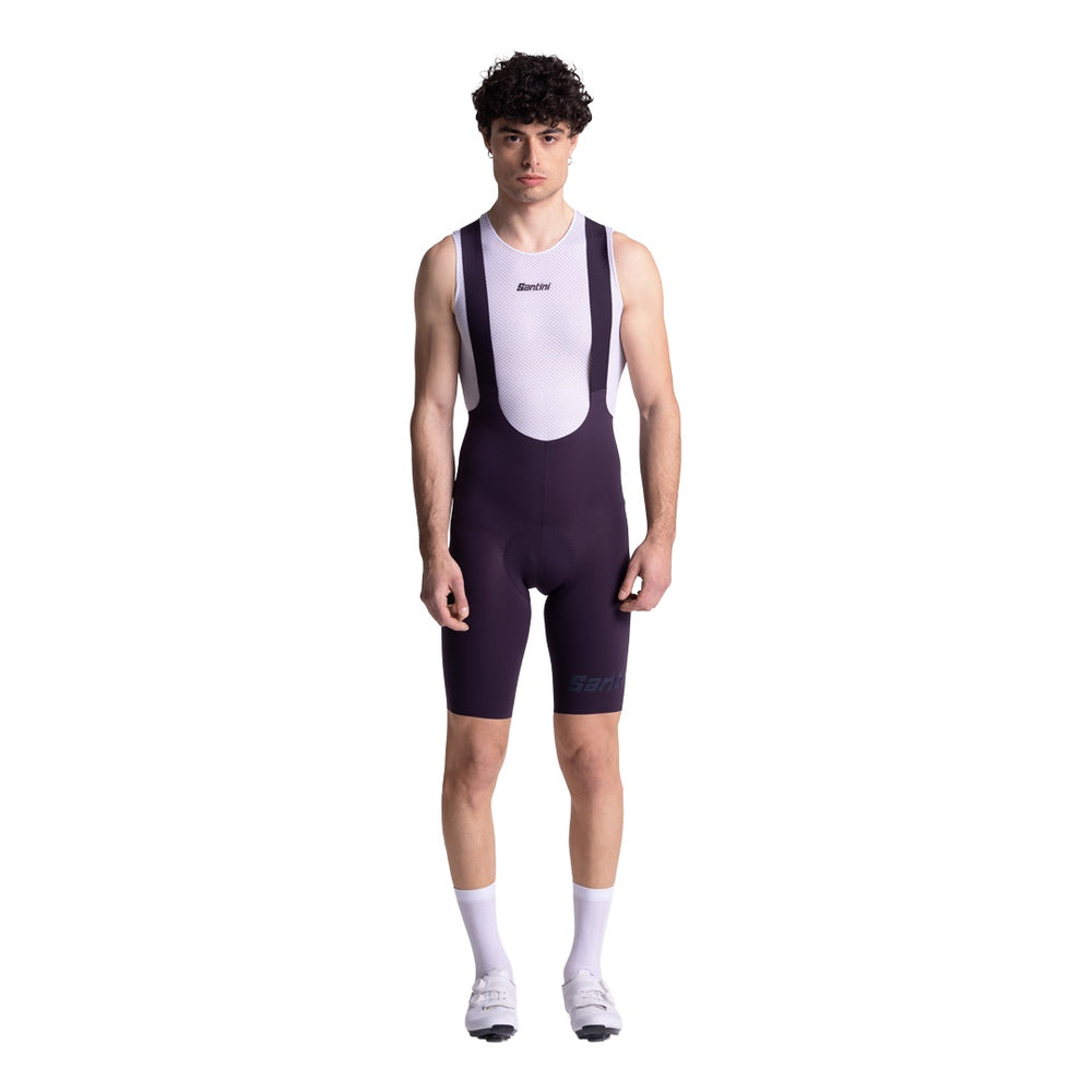 Santini Trägerhose kurz Unico Edge Herren Burgundy