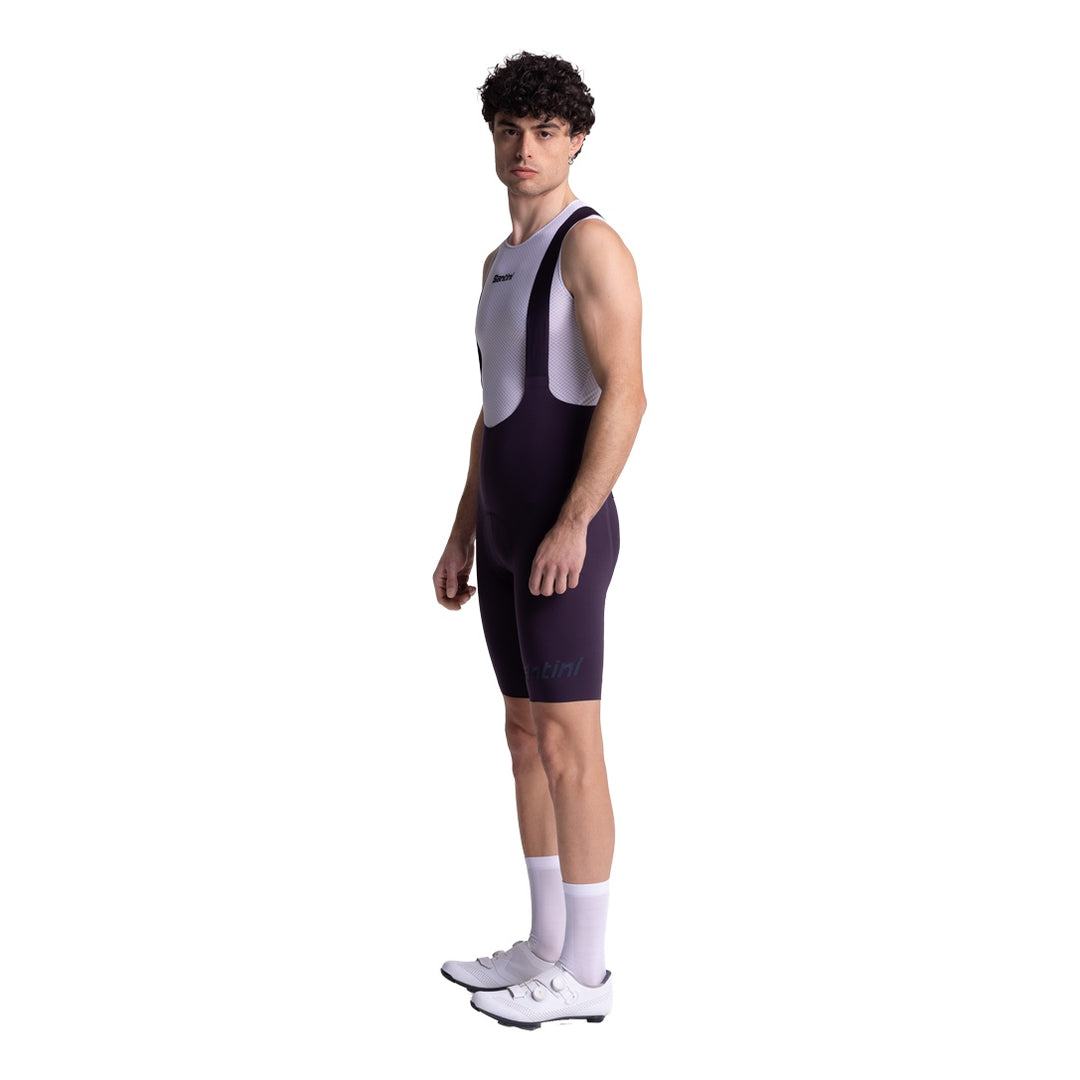 Santini Trägerhose kurz Unico Edge Herren Burgundy