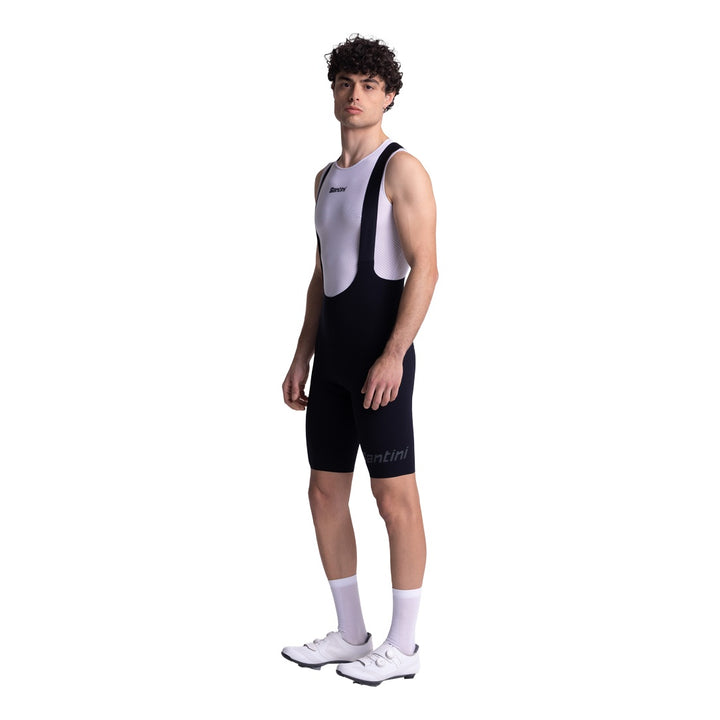 Santini Trägerhose kurz Unico Edge Herren Schwarz