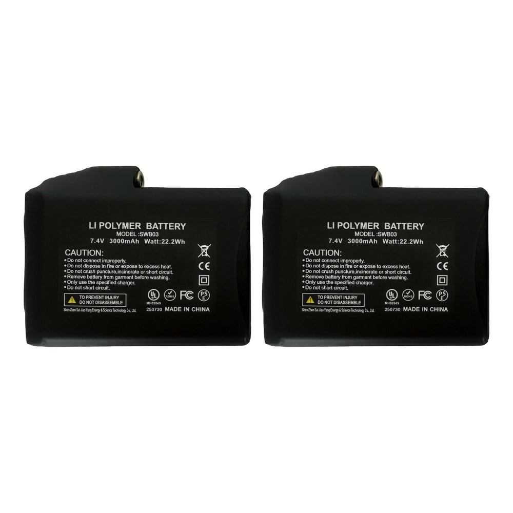 SAVIOR Extra Akku Paar (2Stk.) 3000 mAh schwarz