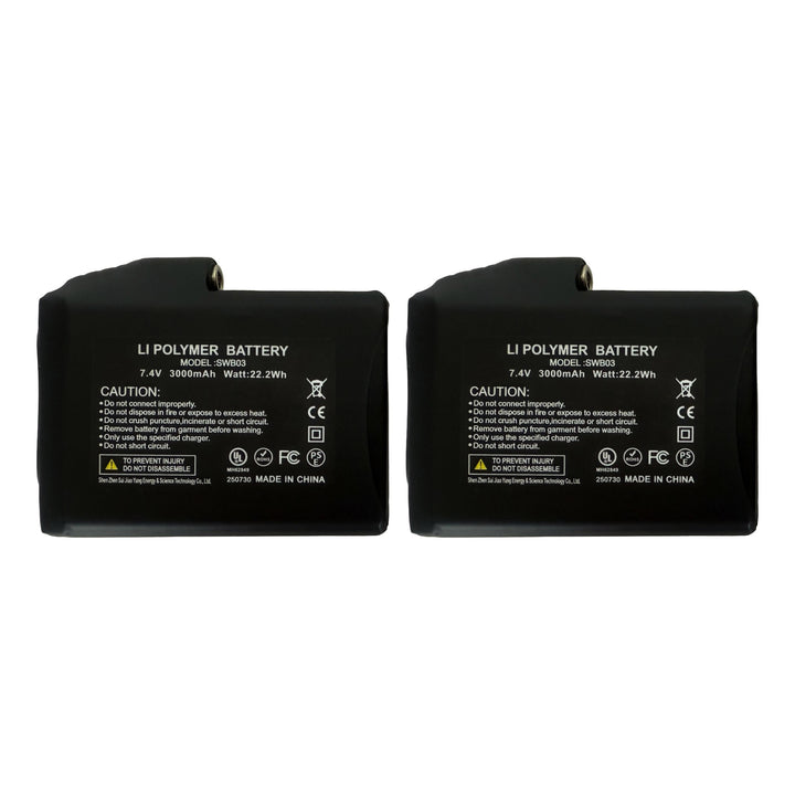 SAVIOR Extra Akku Paar (2Stk.) 3000 mAh schwarz