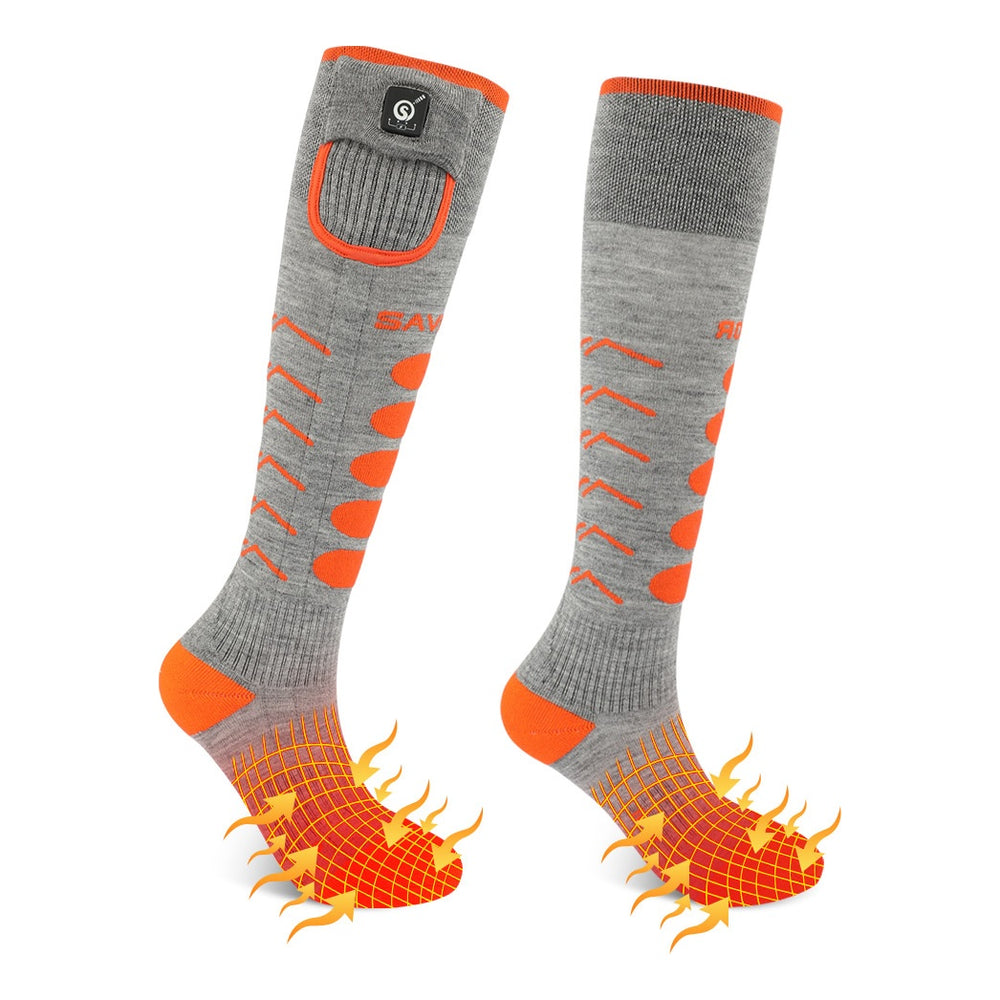 SAVIOR Ski Socks Bluetooth Montreal grau/orange