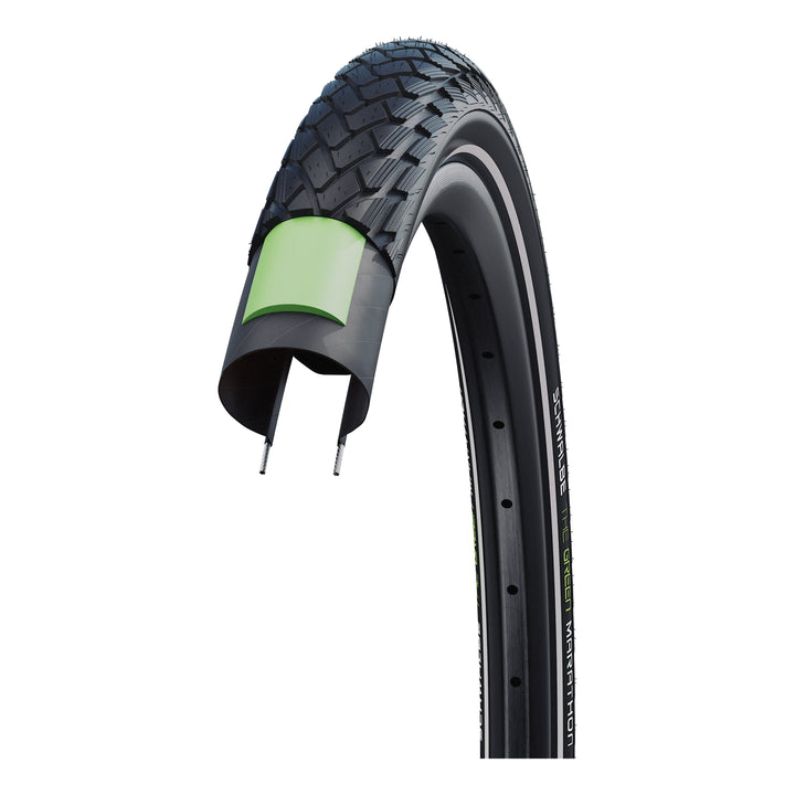 Schwalbe Pneu Green Marathon 26x1.25 GG Starr mit Reflexstreifen black
