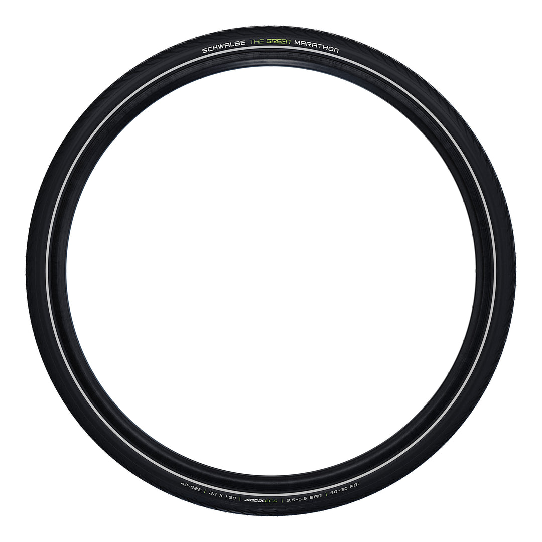 Schwalbe Pneu Green Marathon 700x35C GG Starr mit Reflexstreifen black