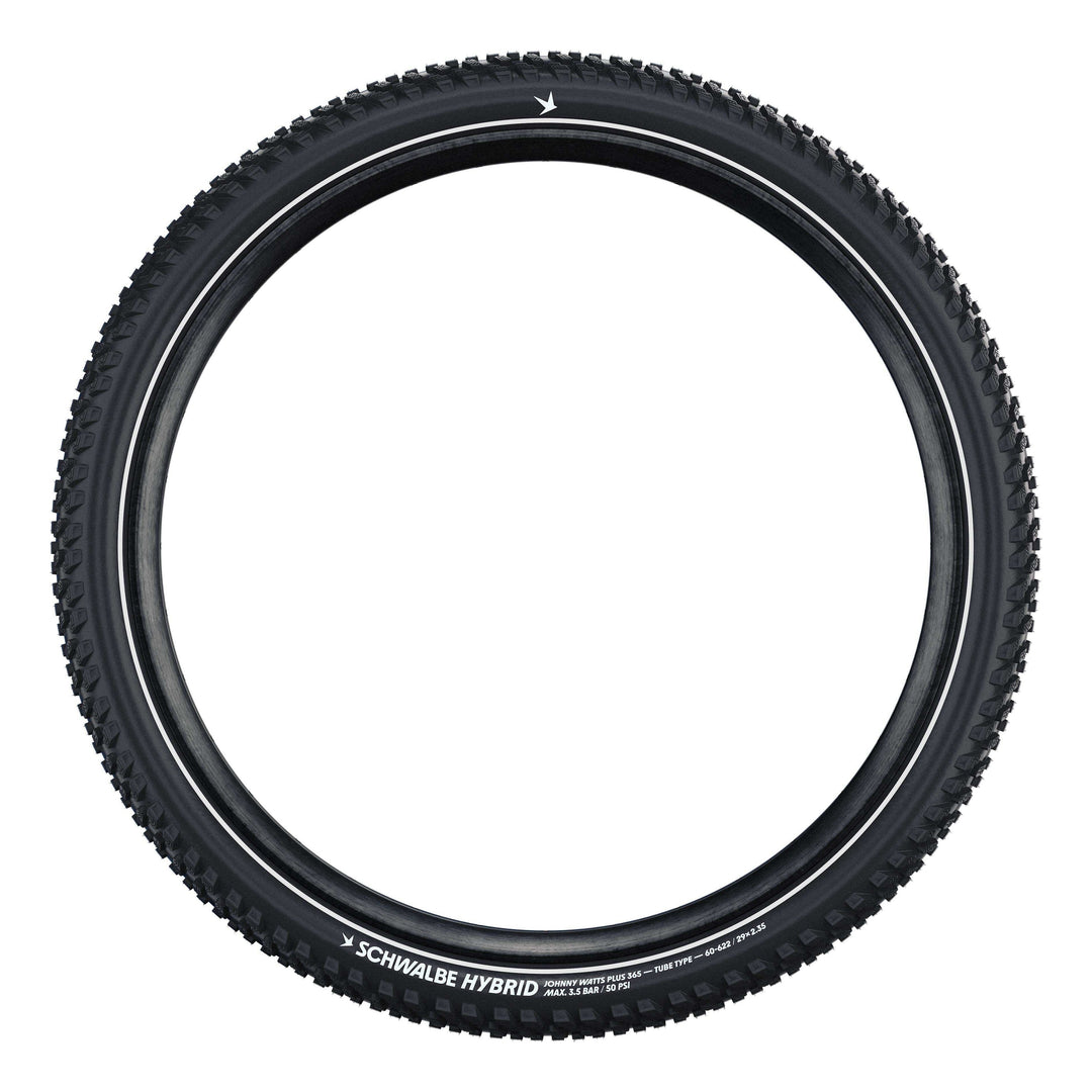 Schwalbe Pneu Hybrid 365 Johnny Watts Plus 27.5x2.60 Addix Falt mit Reflexstreifen black