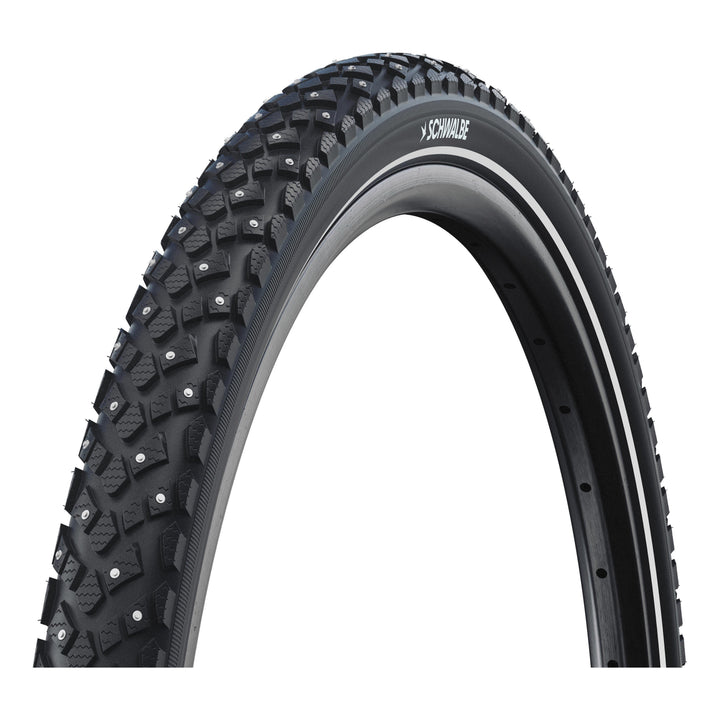 Schwalbe Pneu Marathon Plus Spike 700x35C Starr mit Reflexstreifen black