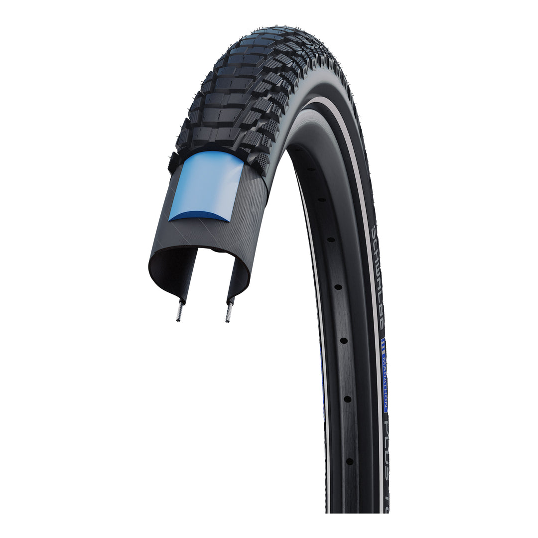 Schwalbe Pneu Marathon Plus Tour 700x35C Starr mit Reflexstreifen black